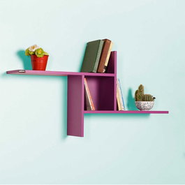 Hanah Home Estantería de Pared Morada Raf-04-Uu-1